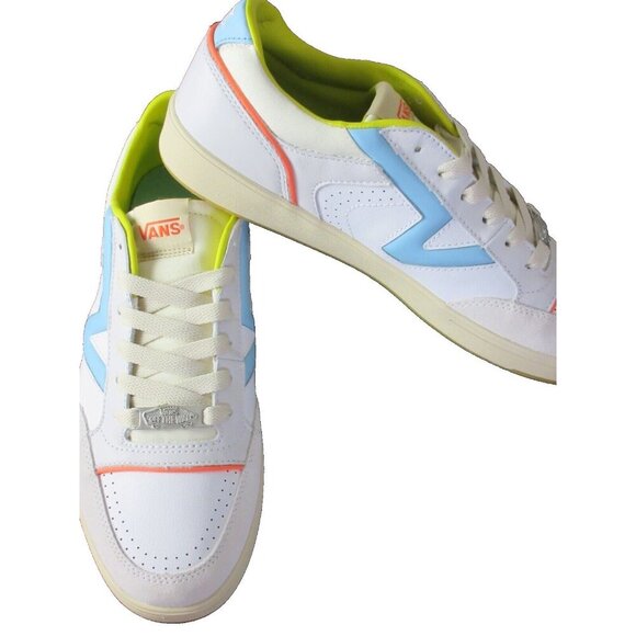 Vans Men's Lowland Cc Jmp Serio Collection White Blue Leather Shoes Size 11.5 - Picture 3 of 5